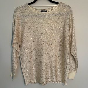 Alfani gold sequin top